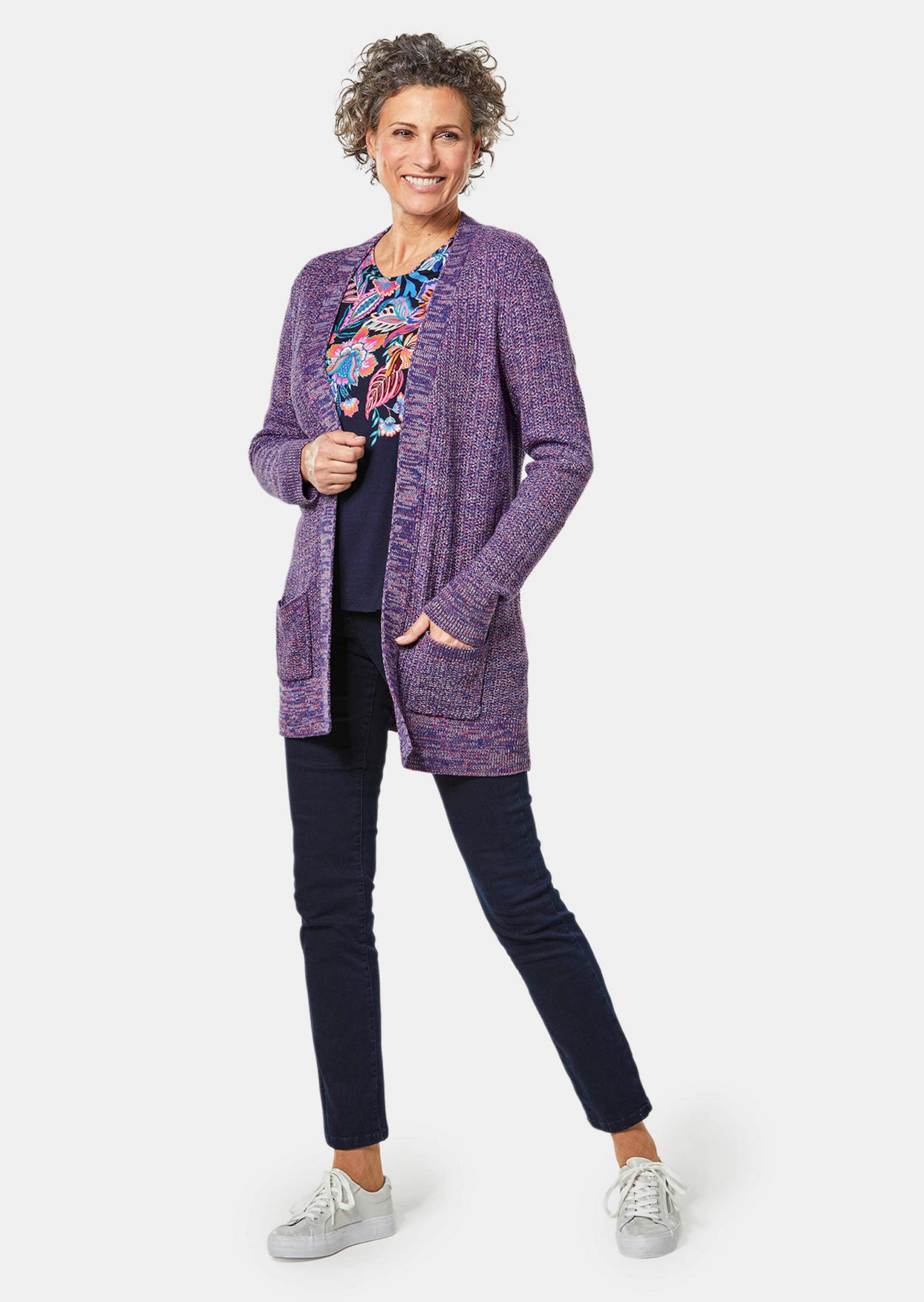 Cardigan - baie / mélangé - Gr. 50 de Goldner Fashion