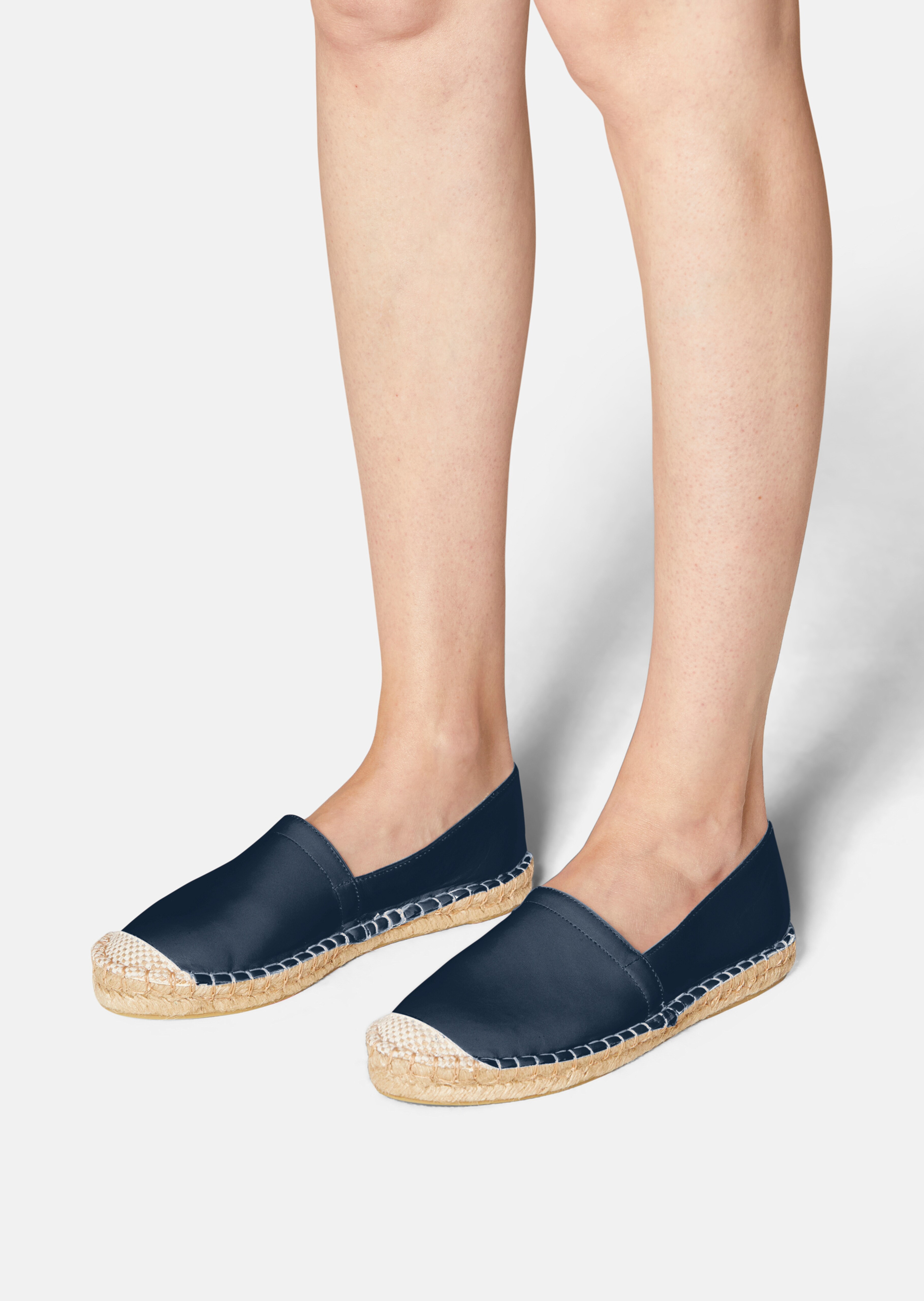Espadrilles im Material-Mix