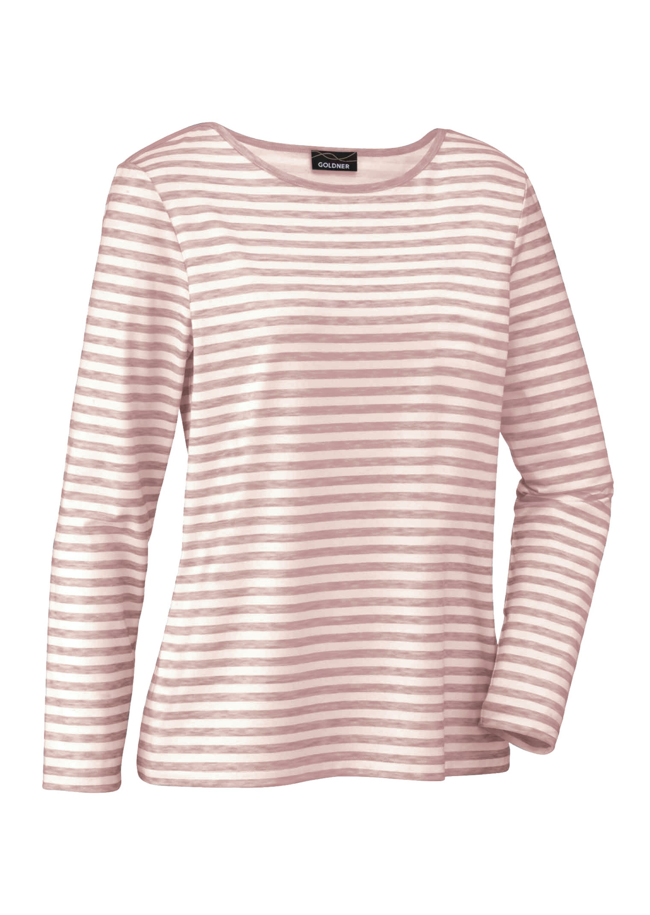 T-shirt - taupe / crème / rayé - Gr. 40 de Goldner Fashion