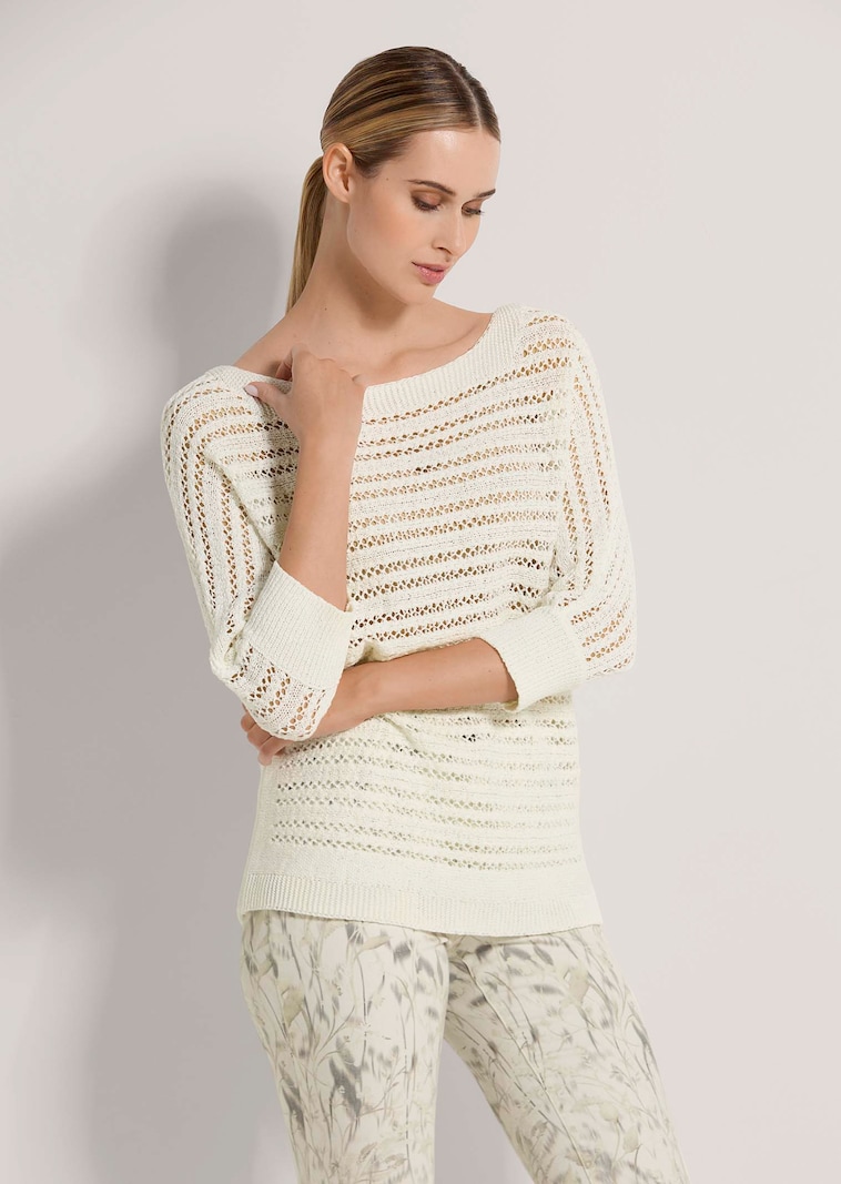 Pullover mit Ajour-Muster