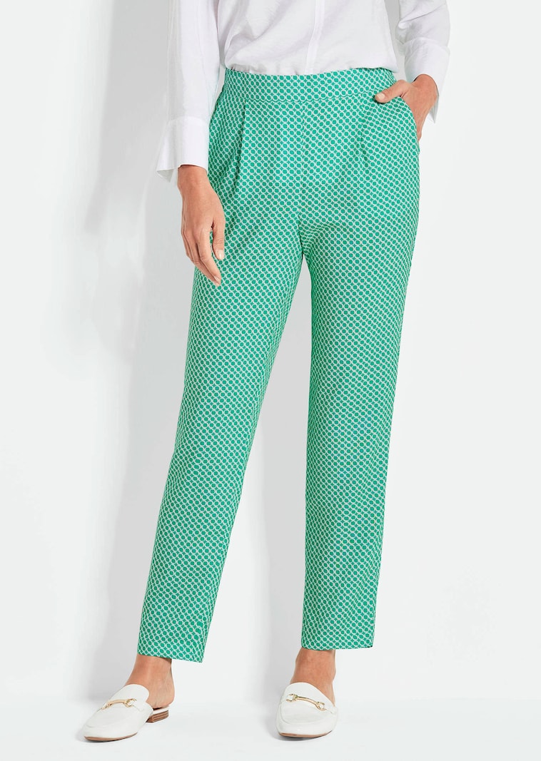 Gemusterte Schlupfhose SARA mit Minimalprint