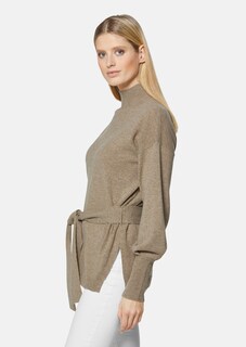 Pullover mit langen Bischofsärmeln und Bindegürtel thumbnail 4
