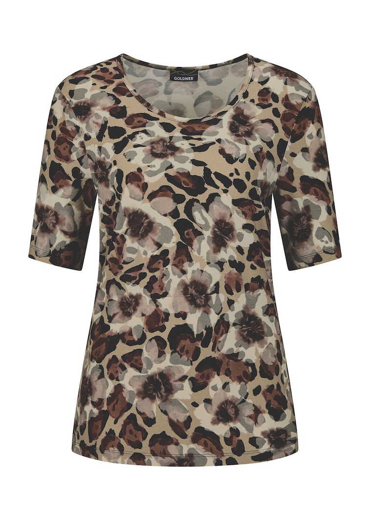 Shirt mit Blumen und Leomuster