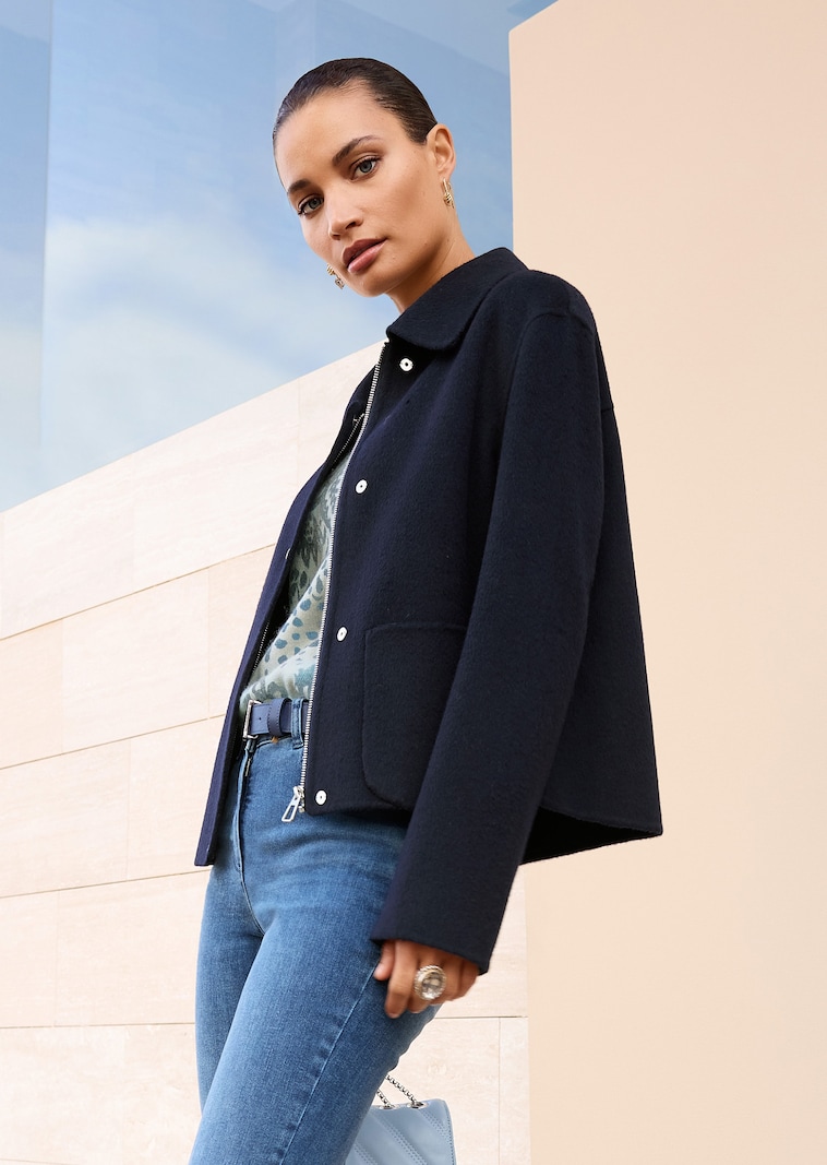 Veste double face à la coupe moderne et décontractée