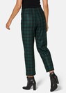 Straight checked trousers in high-waist style thumbnail 3