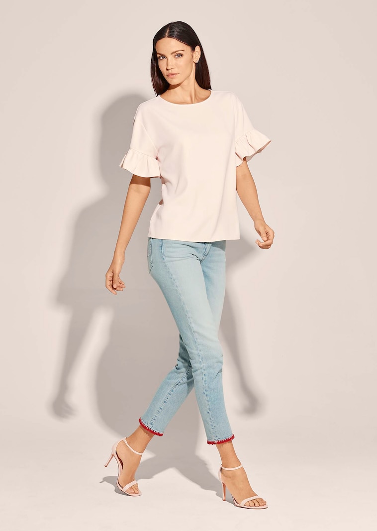 Hemdbluse mit glänzendem Finish