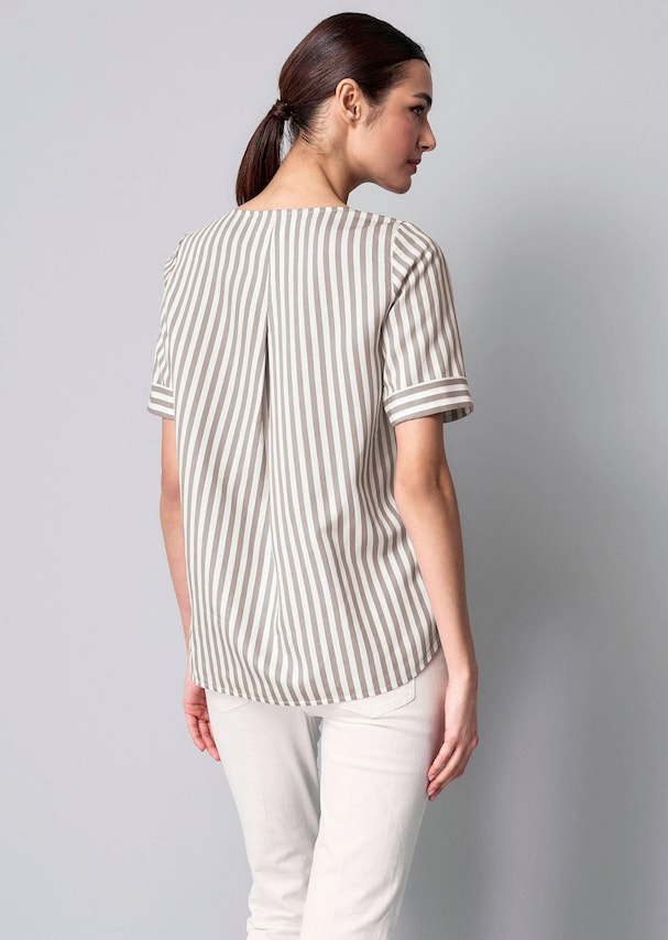 Streifenbluse mit Halbarm 2
