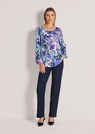 Bluse mit Blumenprint und Bordüre thumbnail 2
