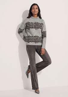 Sweat-shirt jacquard pied-de-poule thumbnail 2