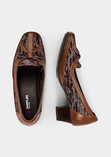 Pumps van leer met reptielmotief thumbnail 2