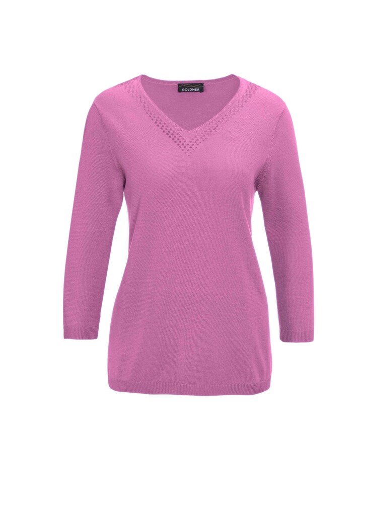 Unkomplizierter Pullover mit V-Ausschnitt