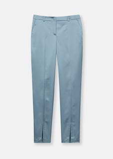 Satin trousers with front hem slits thumbnail 6