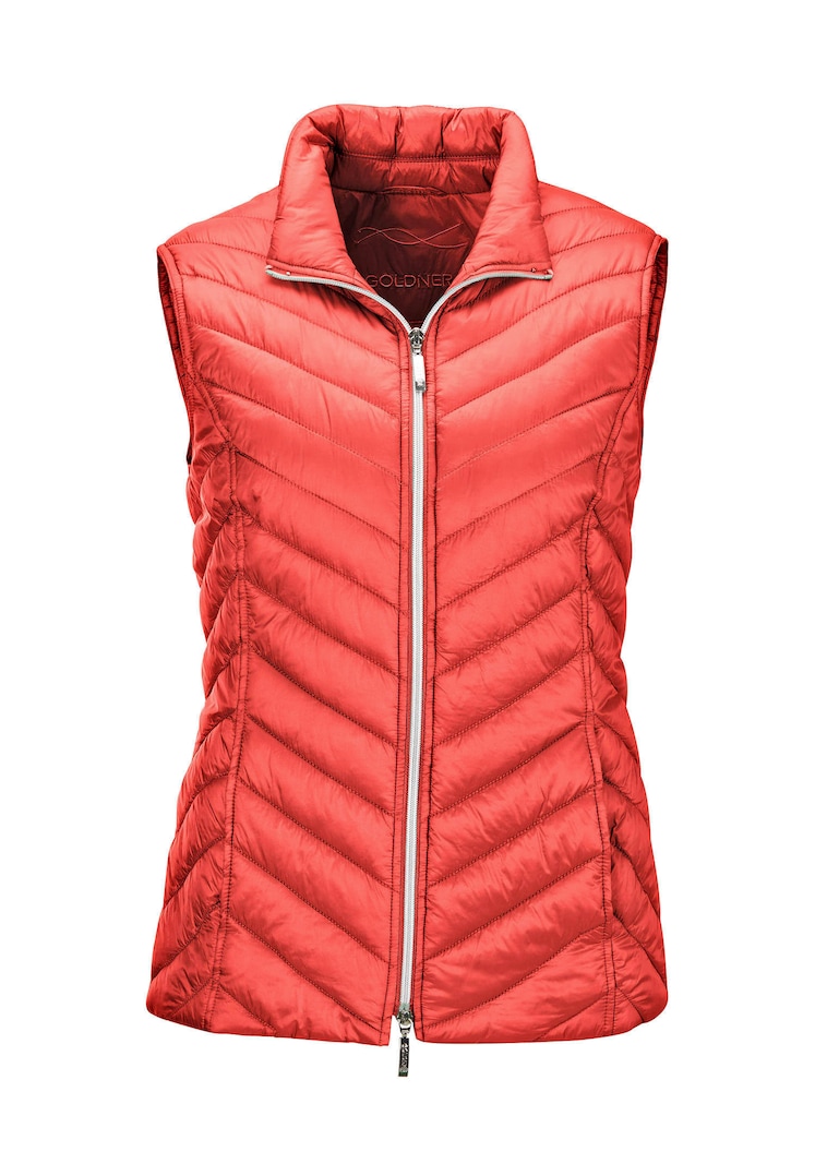 Figurschmeichelnde Weste mit leichter Wattierung