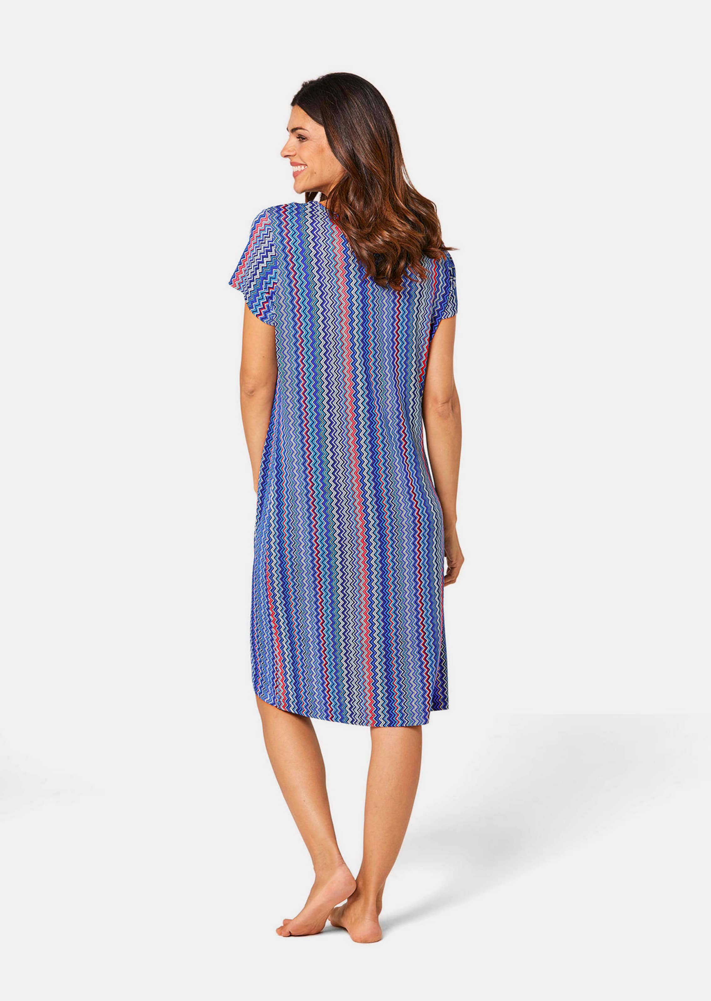 Robe de loisirs en viscose - marine / bleu / corail / à motifs - Gr. 23 de Goldner Fashion