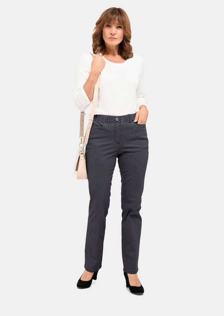 Klassieke jeans MARTHA met elastische tailleband 1