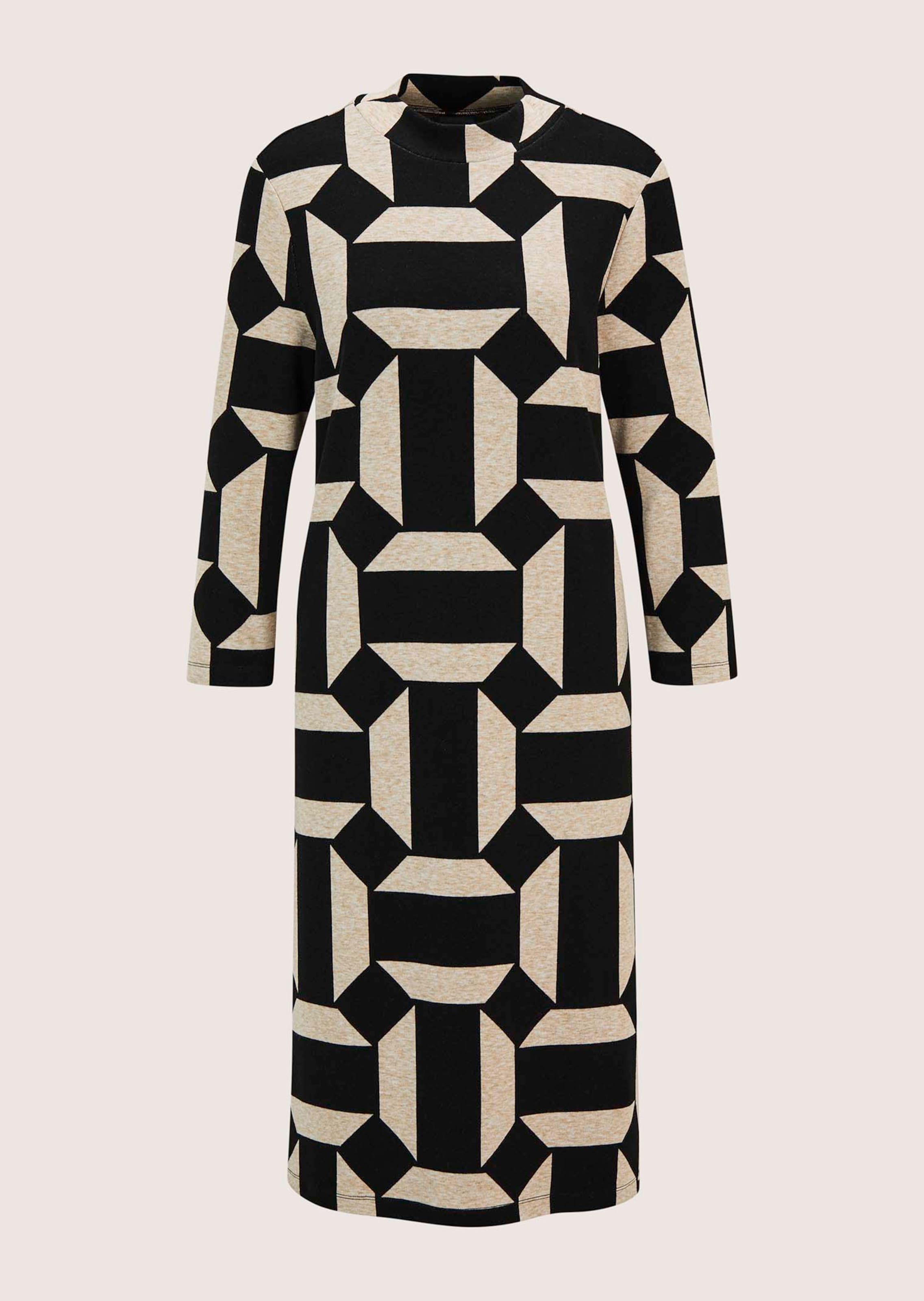 Kleid mit kontraststarkem Grafik-Print