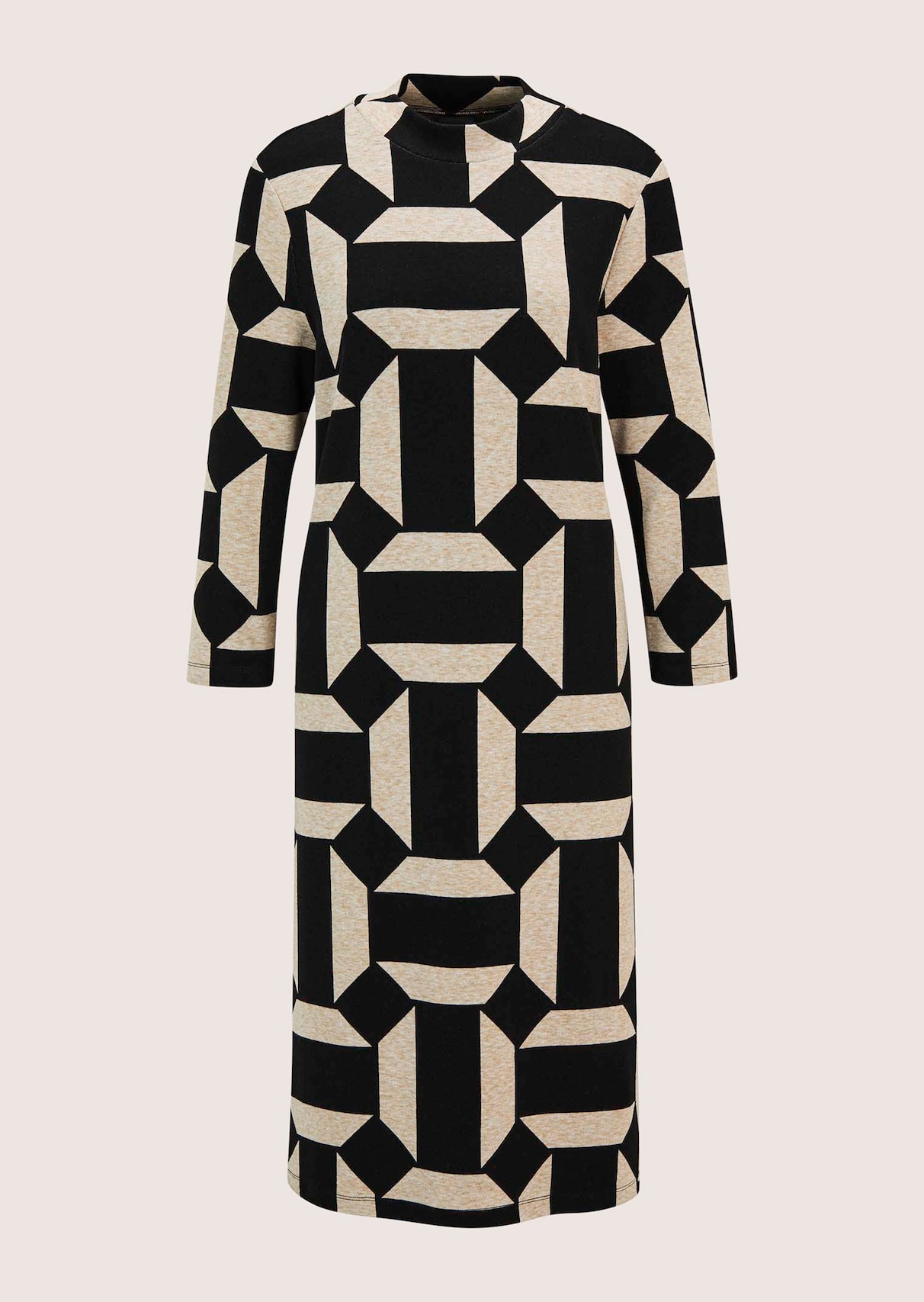 Kleid mit kontraststarkem Grafik-Print