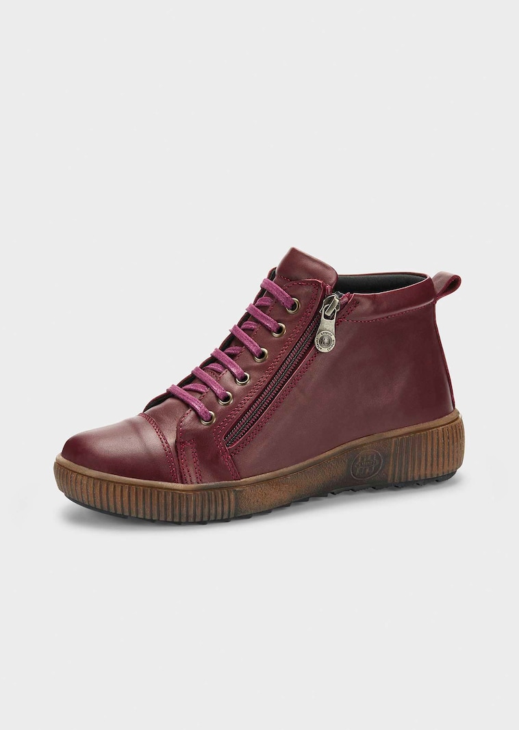 Sneaker aus Leder mit Reißverschluss