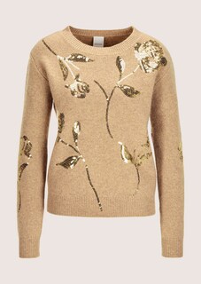 Rundhals-Pullover mit glitzernden Pailletten thumbnail 6