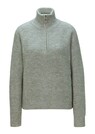 Oversize-Pullover mit Troyer-Kragen und Glitzereffekt thumbnail 1