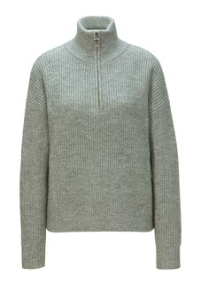 Oversize-Pullover mit Troyer-Kragen und Glitzereffekt thumbnail 1