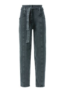 Jeans with tie belt thumbnail 1