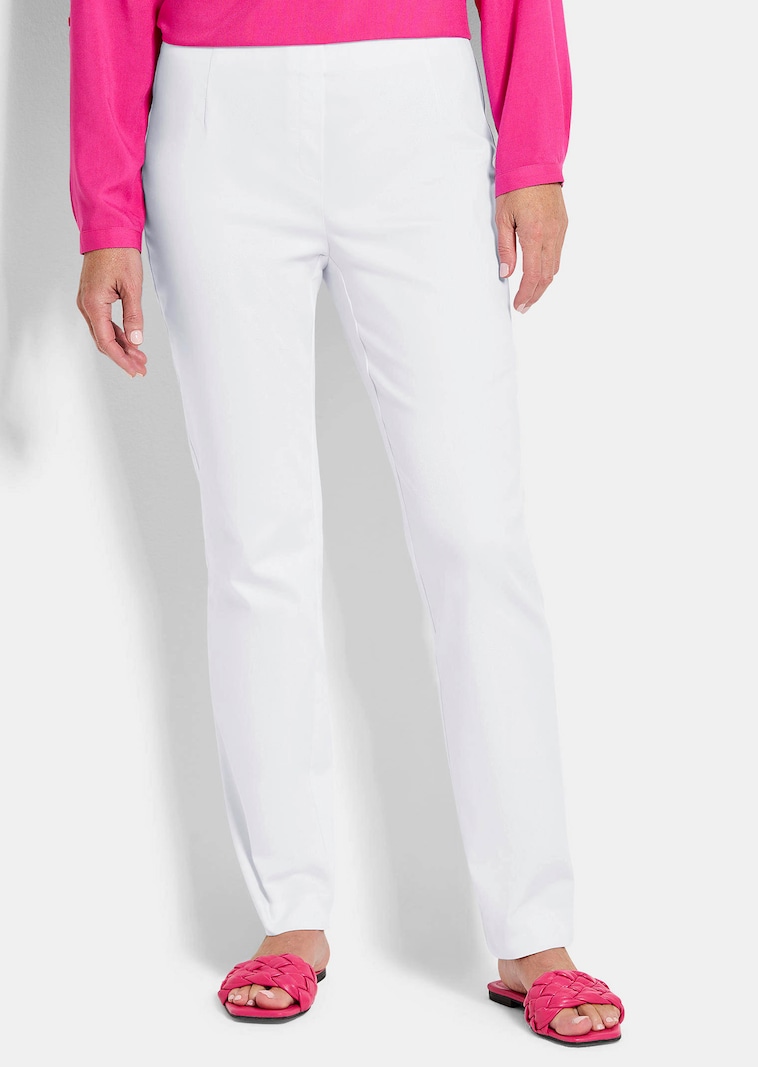 Pantalon en bengaline LOUISA, aspect jean