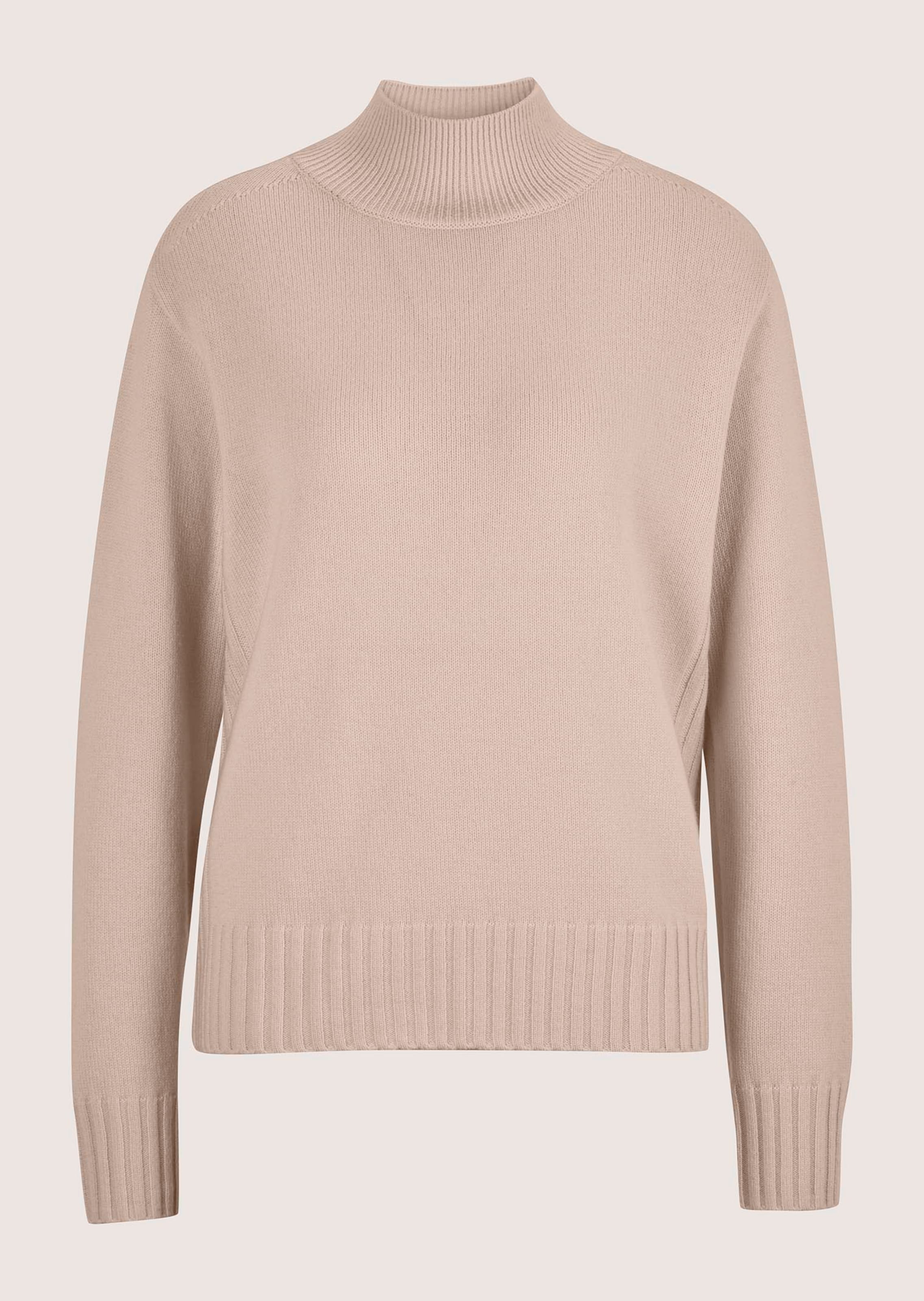 Stehkragen-Pullover in edler Melange