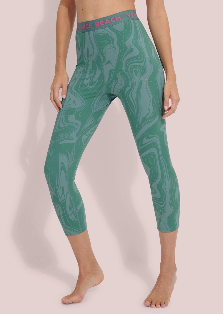 Vajaamittaiset leggingsit leveällä vyötärönauhalla