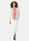 Lounge jacket with floral print and rhinestones thumbnail 2