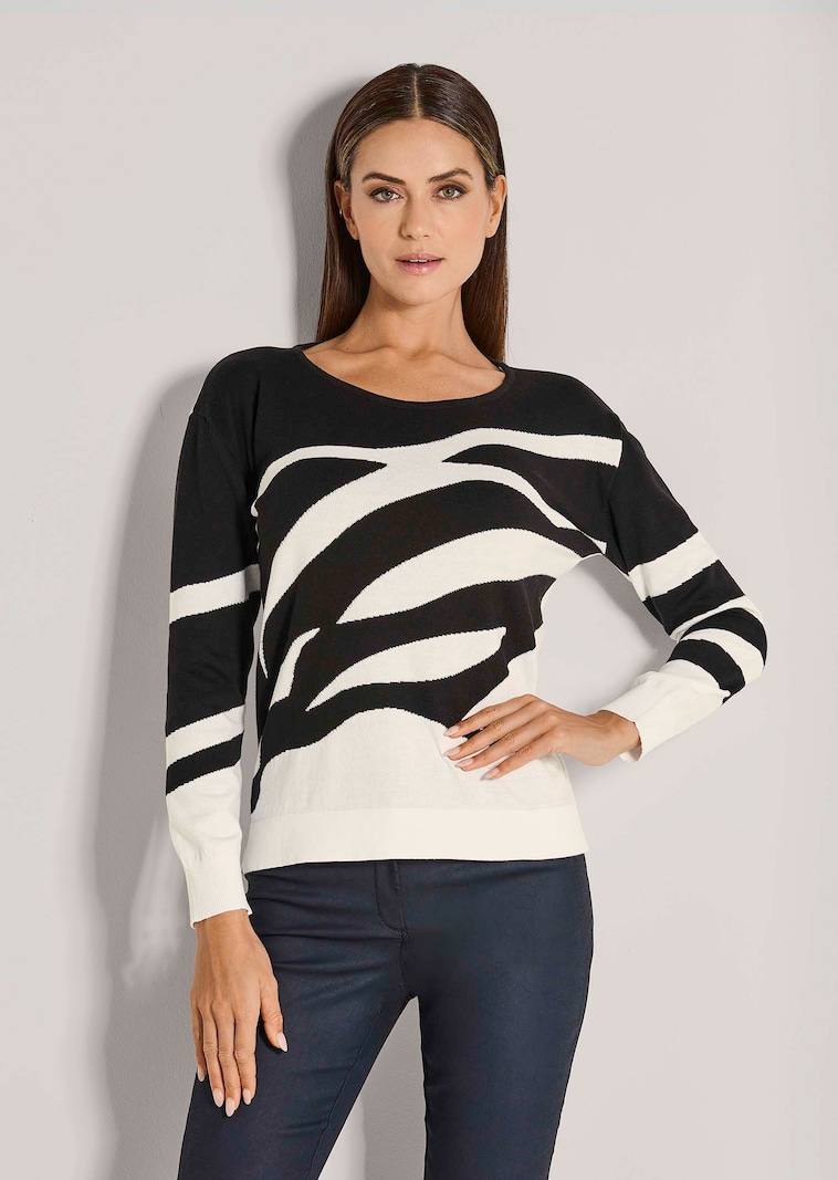 Pullover mit Intarsien-Muster