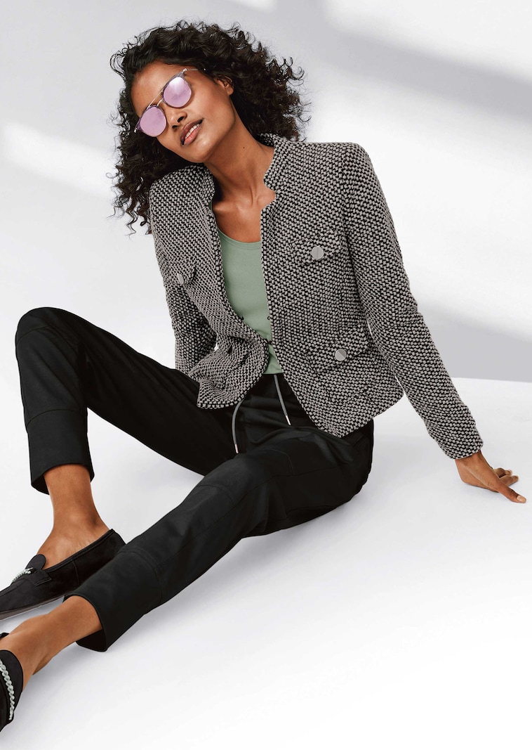 Jerseyblazer in hochwertiger Jacquard-Qualität