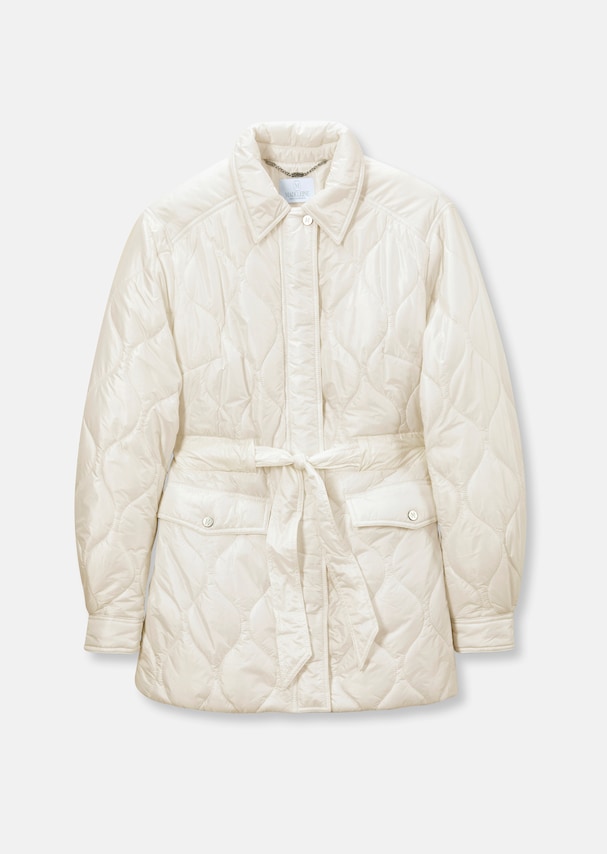 Padded quilted jacket with drawstring waist 5