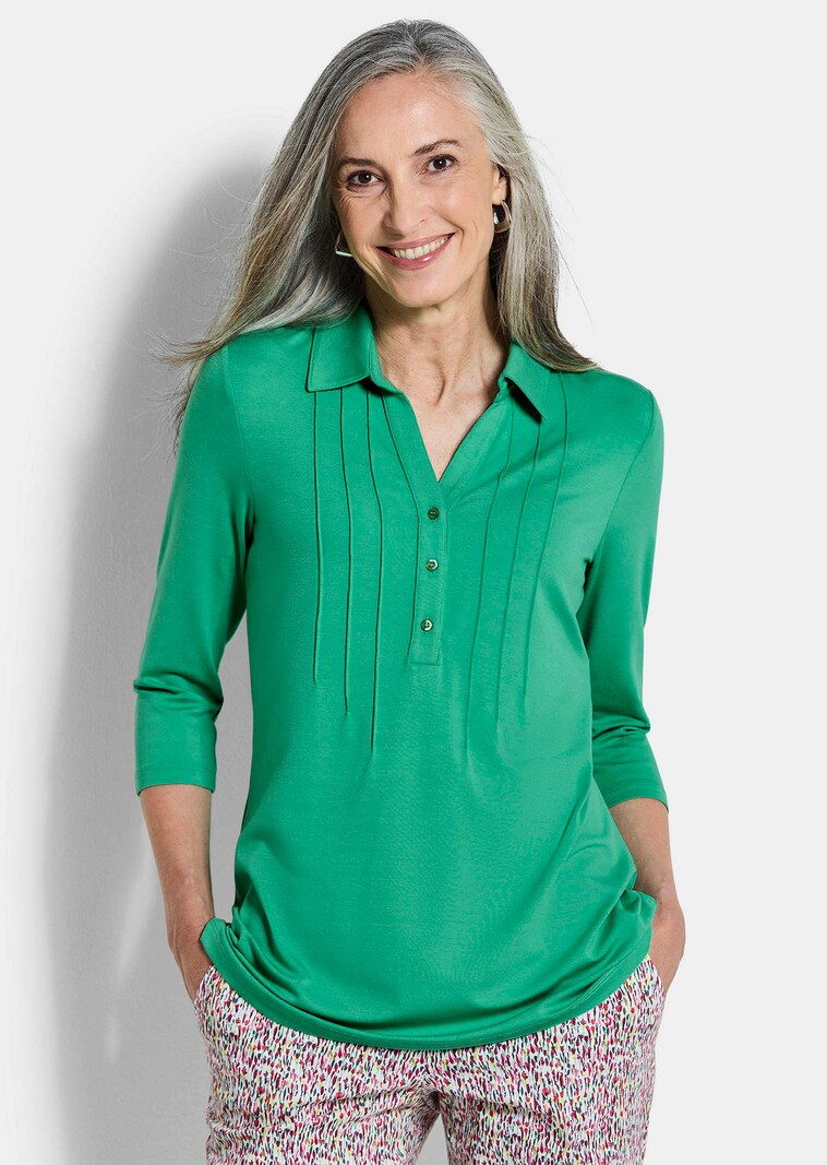 Tunikashirt aus Jersey mit Biesen