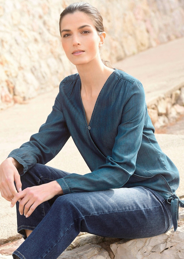 Bluse in Wickeloptik 6