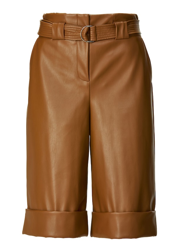 Bermuda-Shorts in edler Leder-Optik