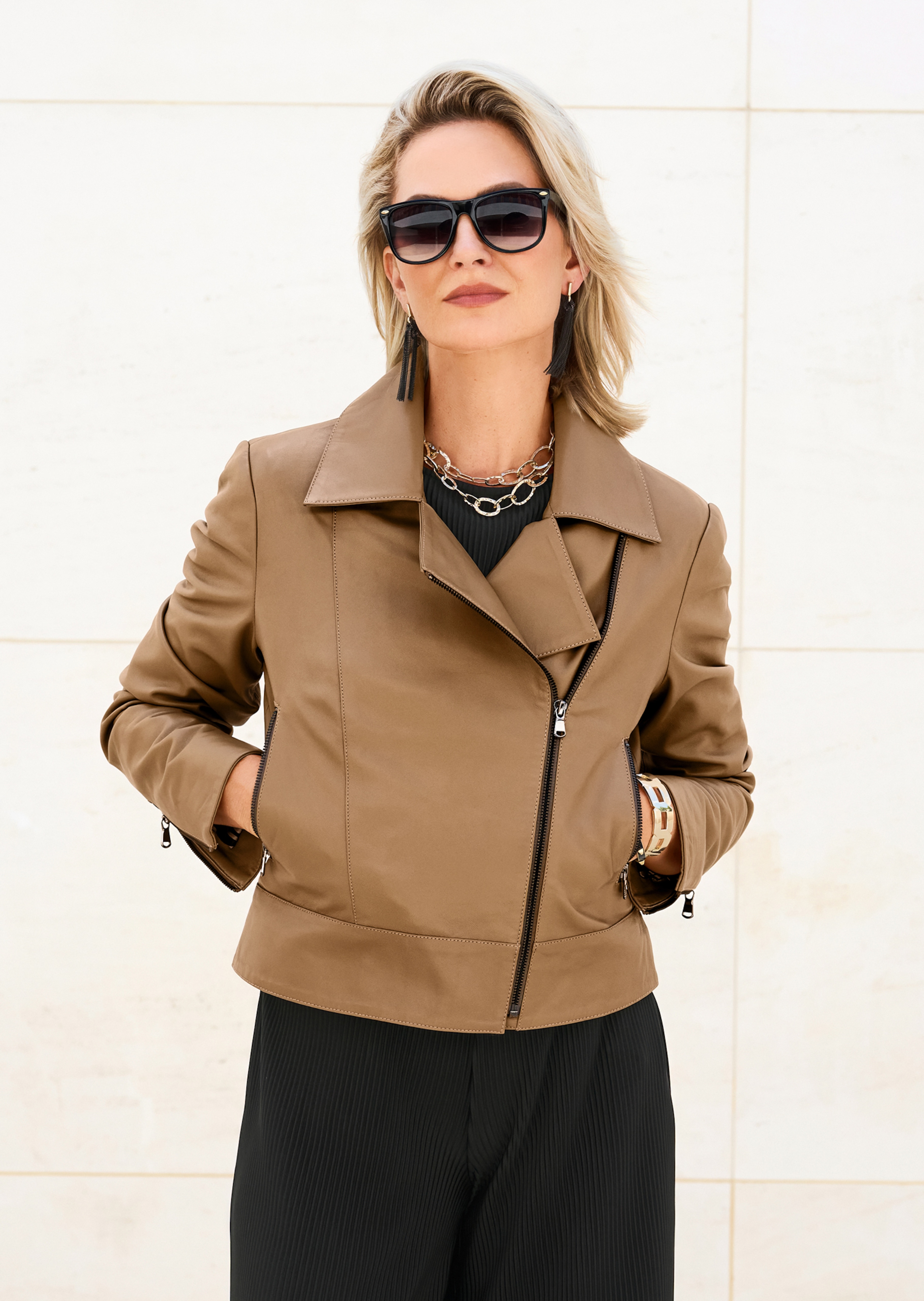 Veste. Cuir nappa d'agneau