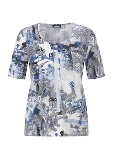 Shirt van viscose met vrouwelijke paisleyprint thumbnail 6