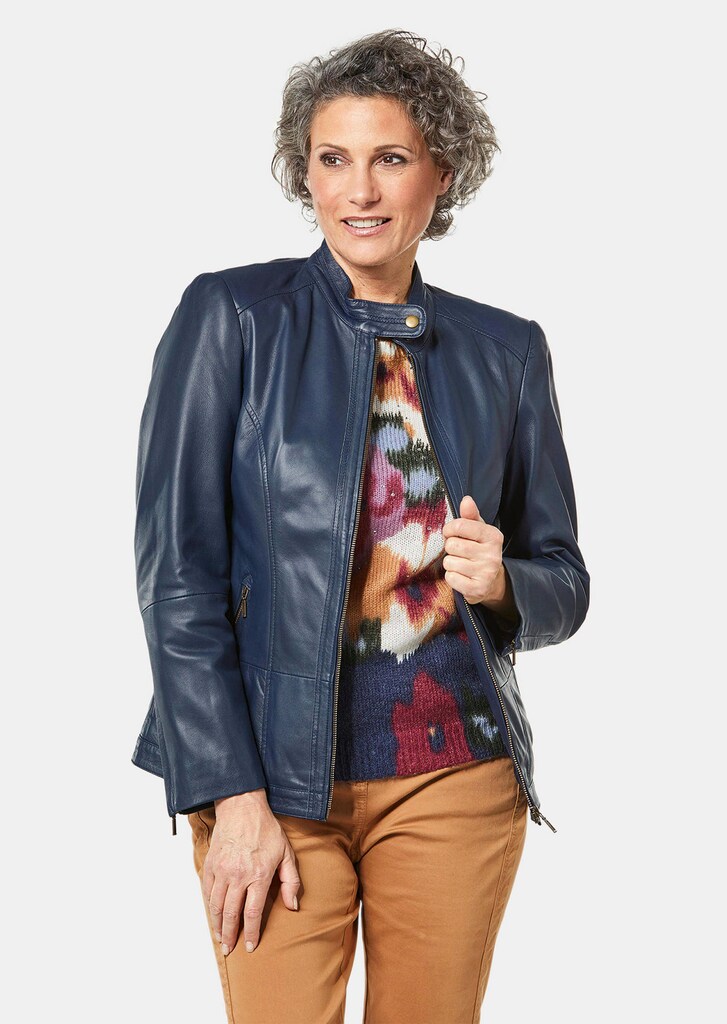 Hochwertige, zeitlose Echt-Lederjacke