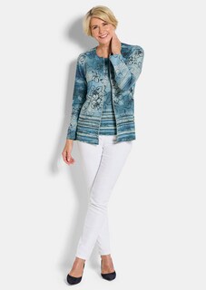 Shirtjacke aus geringeltem Struktur-Jersey thumbnail 2