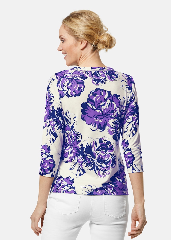 Shirt with floral print and 3/4 sleeves 2