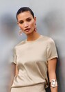 Blouson top made of silk with ribbed trims thumbnail 7