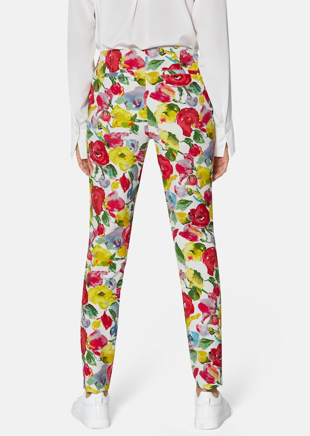 Stretch trousers with unique print 2