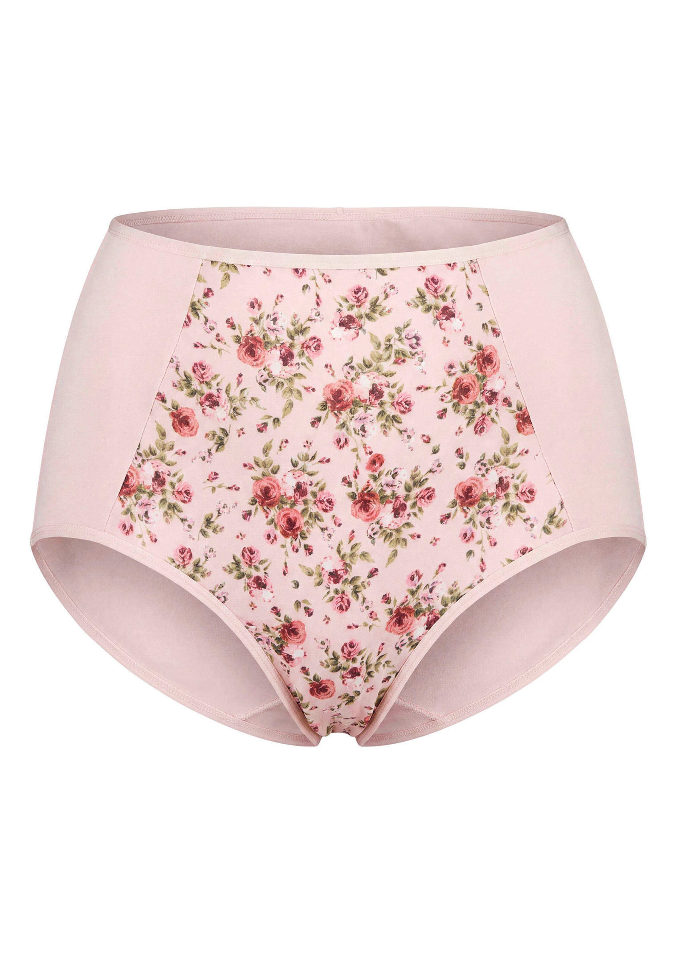 Taillenslip mit floralem Mesh-Einsatz