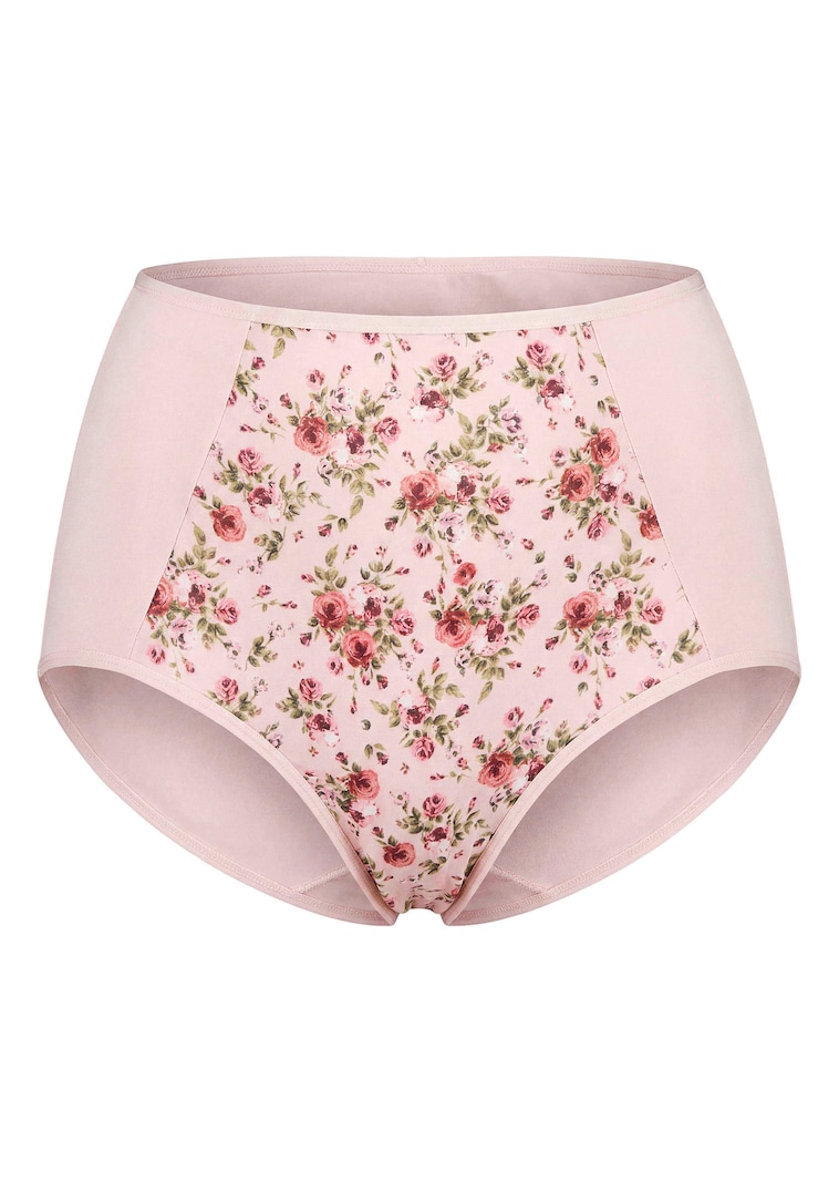 Taillenslip mit floralem Mesh-Einsatz