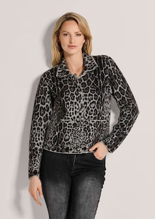 Trendstarke Strickjacke mit Leoparden-Muster thumbnail 1
