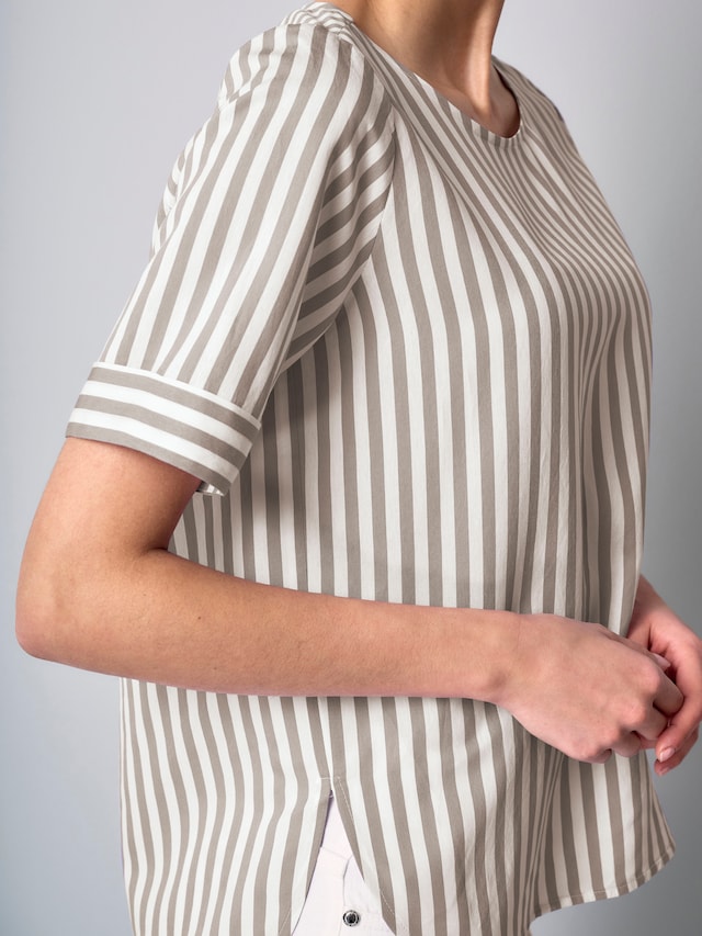 Streifenbluse mit Halbarm 6