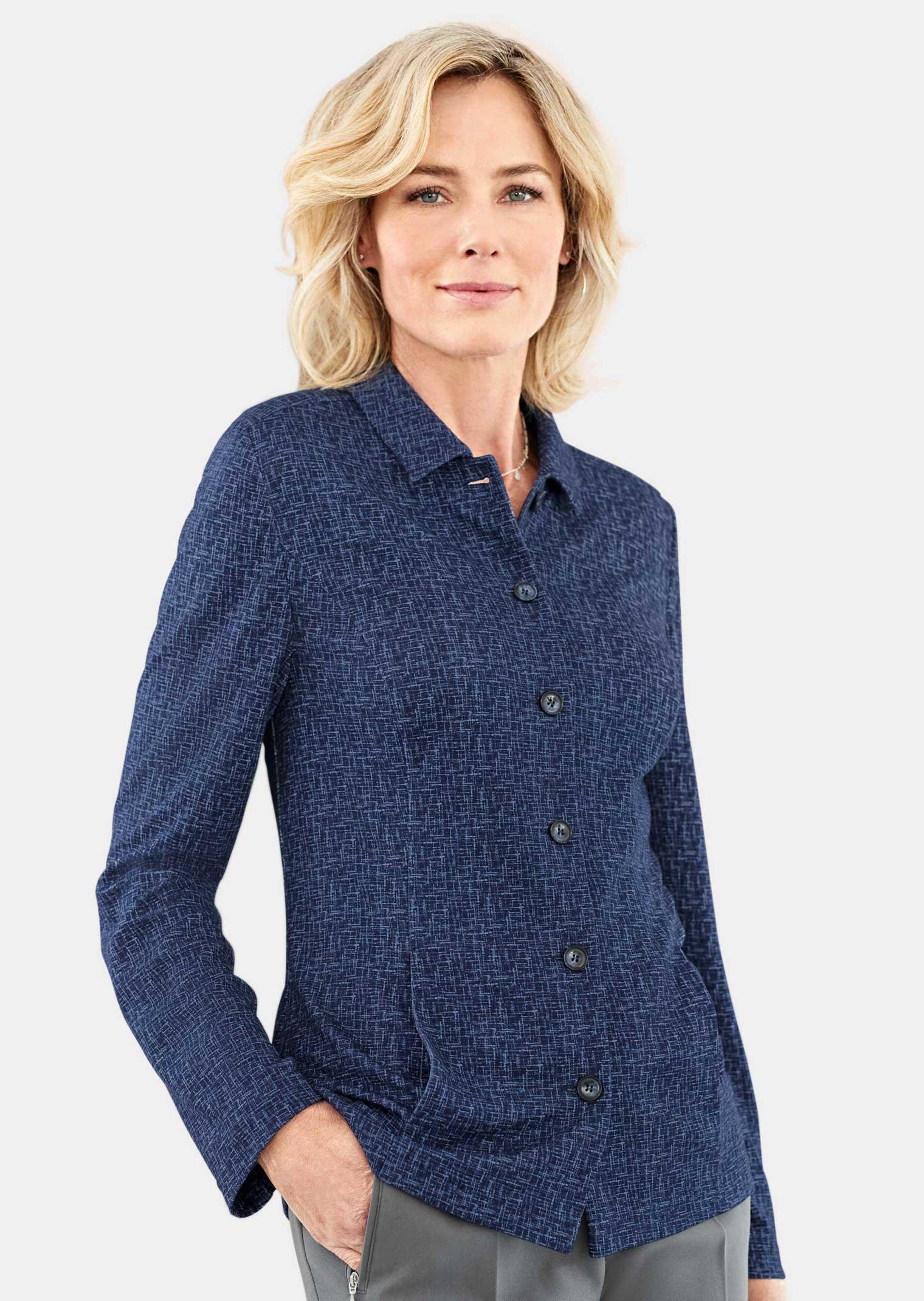 Trageangenehme Hemdjacke mit farbenfrohem Druck