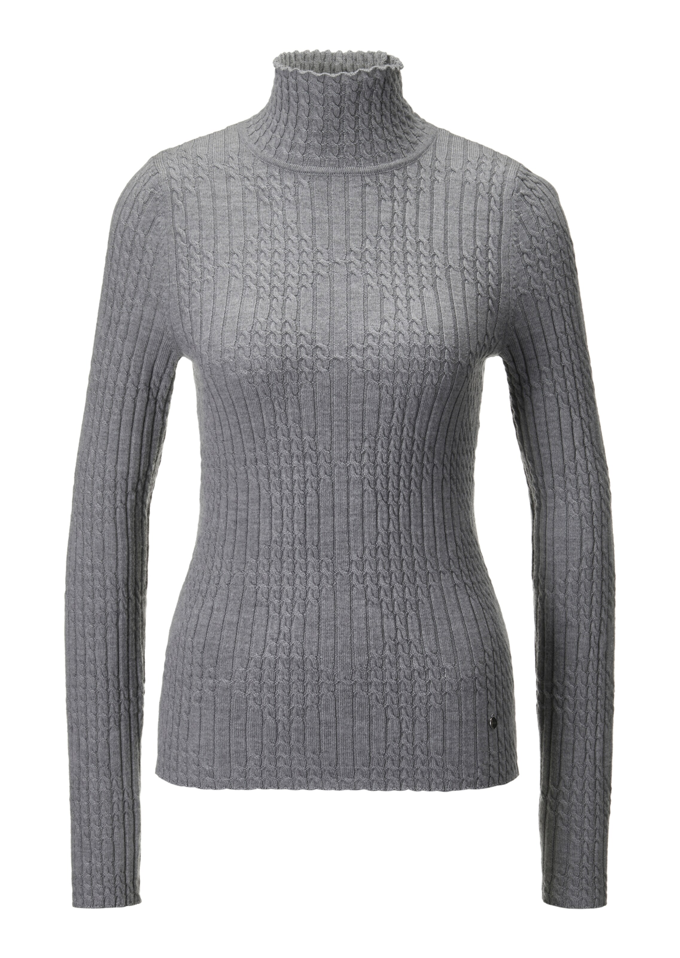 Strick Pullover Grauer Pullover Mit Stehkragen CECIL Pullover Mit