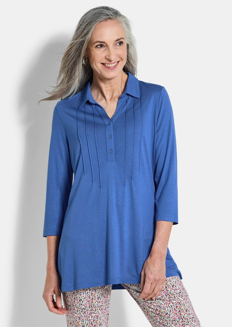 Tunique fluide en jersey avec nervures flatteuses